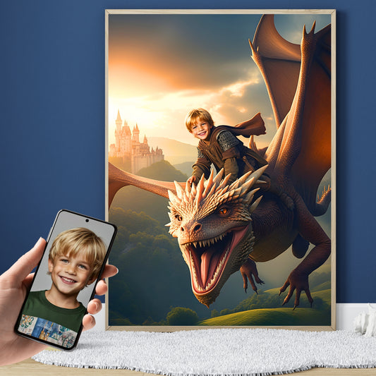 Personalized superhero portrait – Powerful child image in action