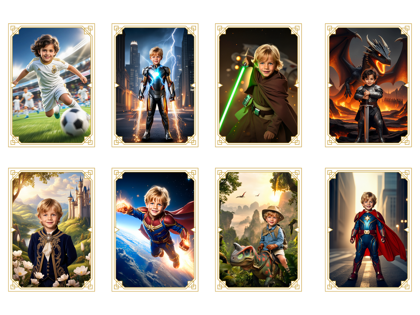 Personalisiertes Superhelden-Porträt – Kinderbild im Comicstil
